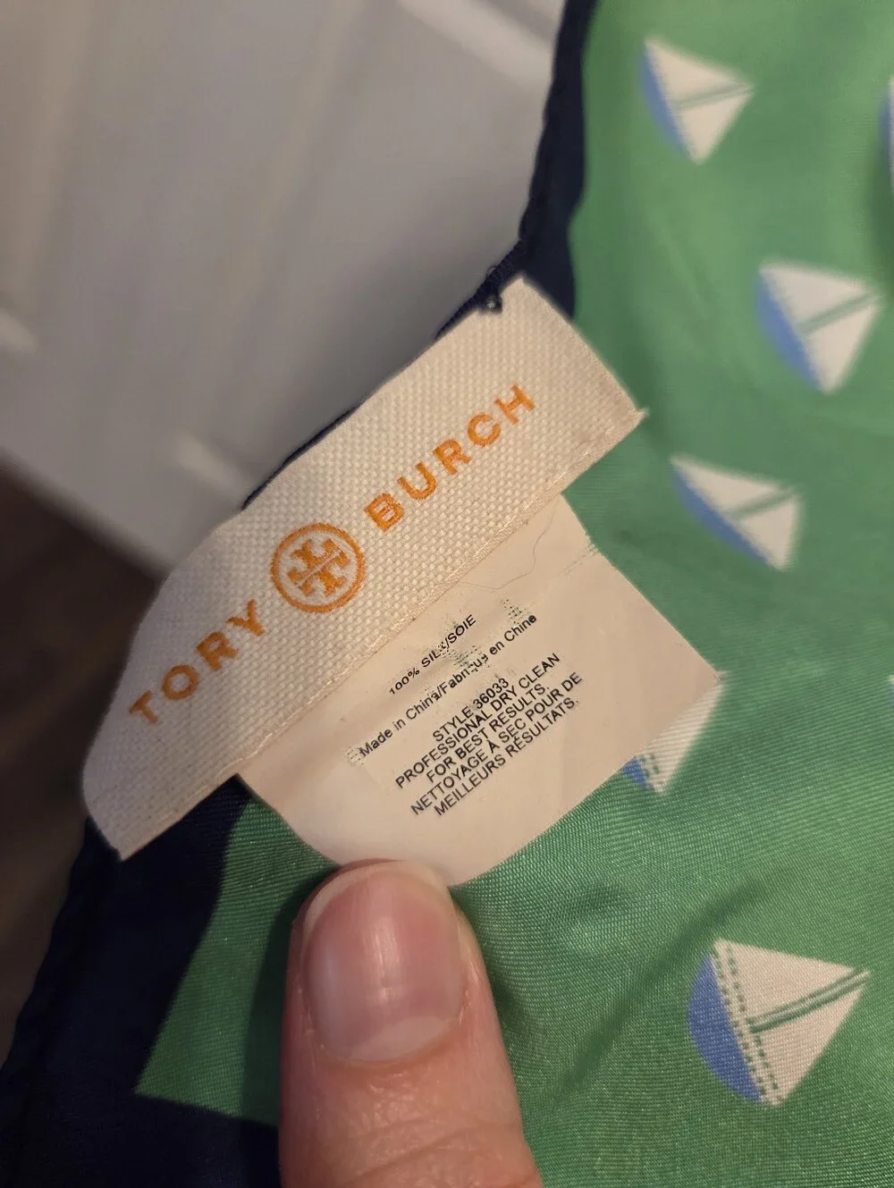 Tory Burch Ahoy Neckerchief / Scarf 100% Silk